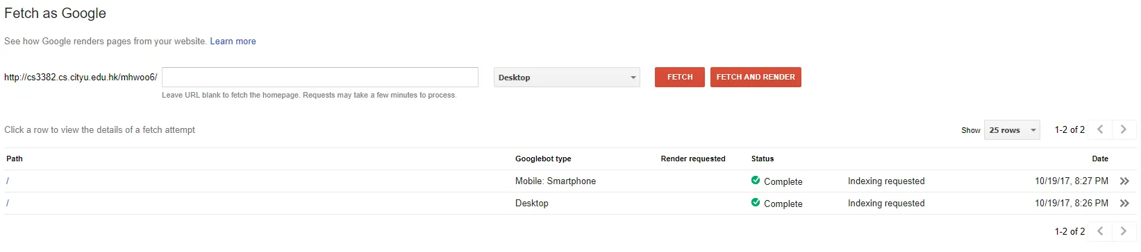 Google Fetch