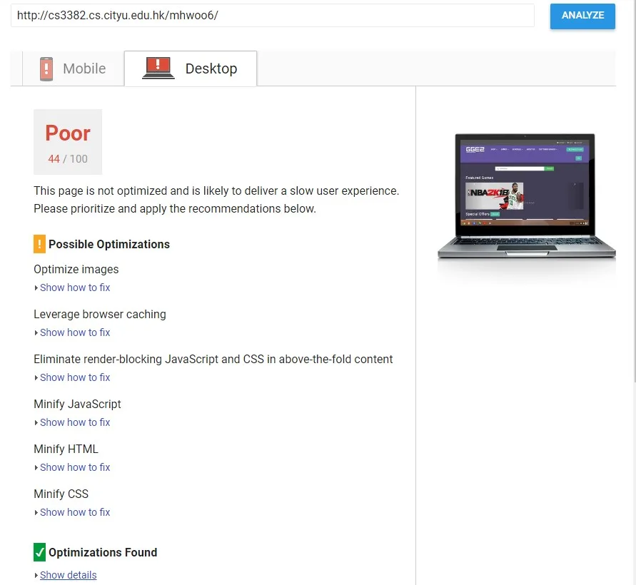 pagespeed