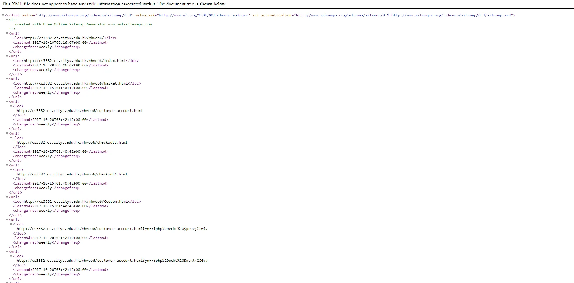 Sitemap for Spider