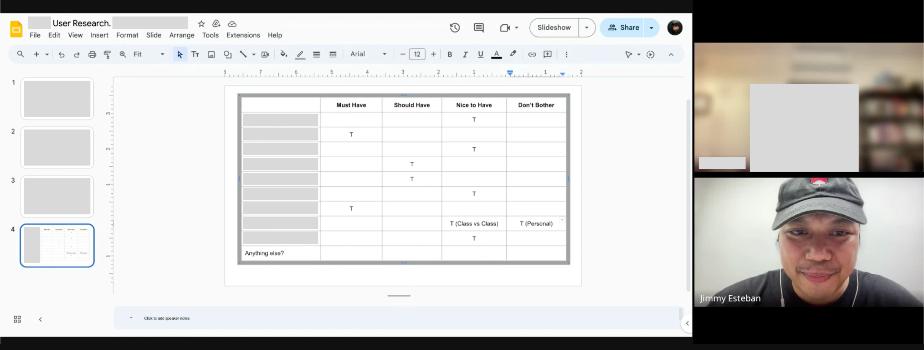 Synthesizing feature priorities across student research sessions
