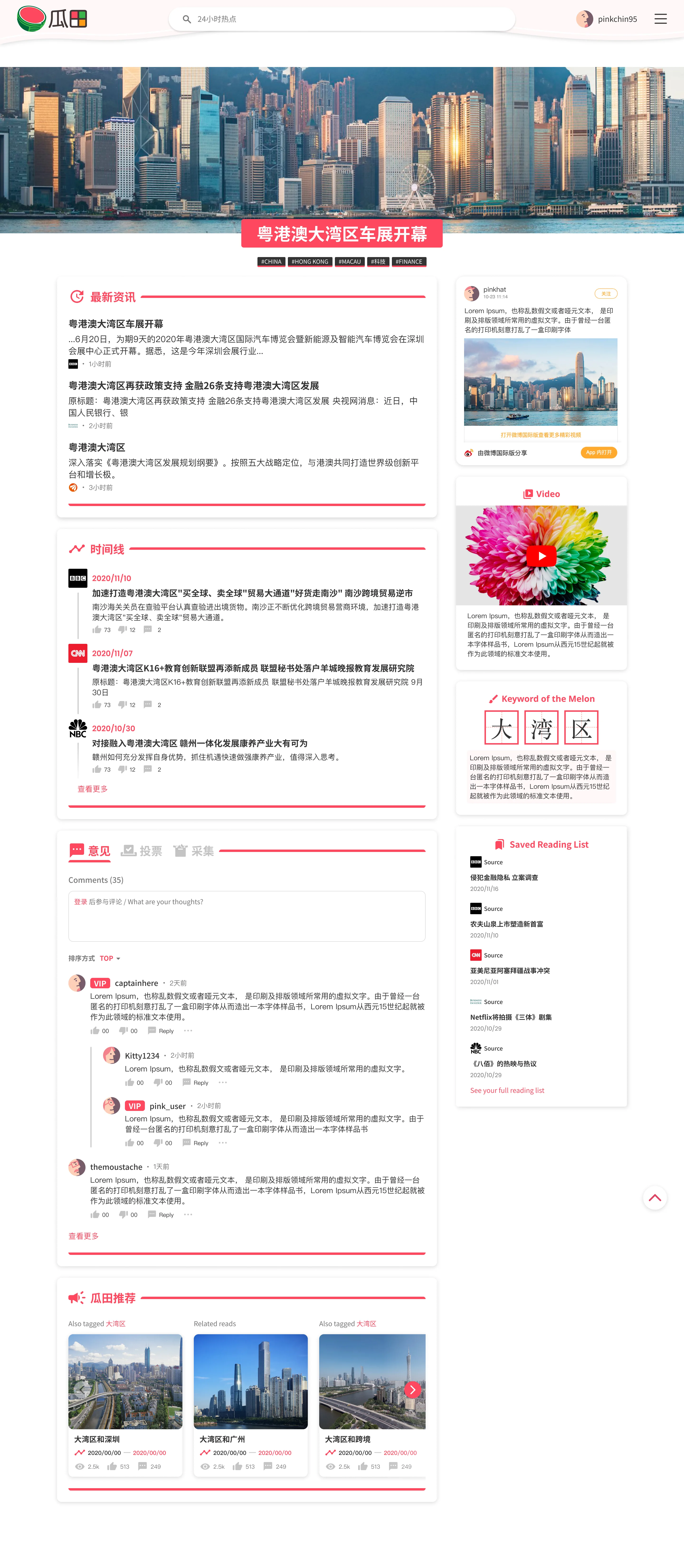 Melon Pink Site Theme