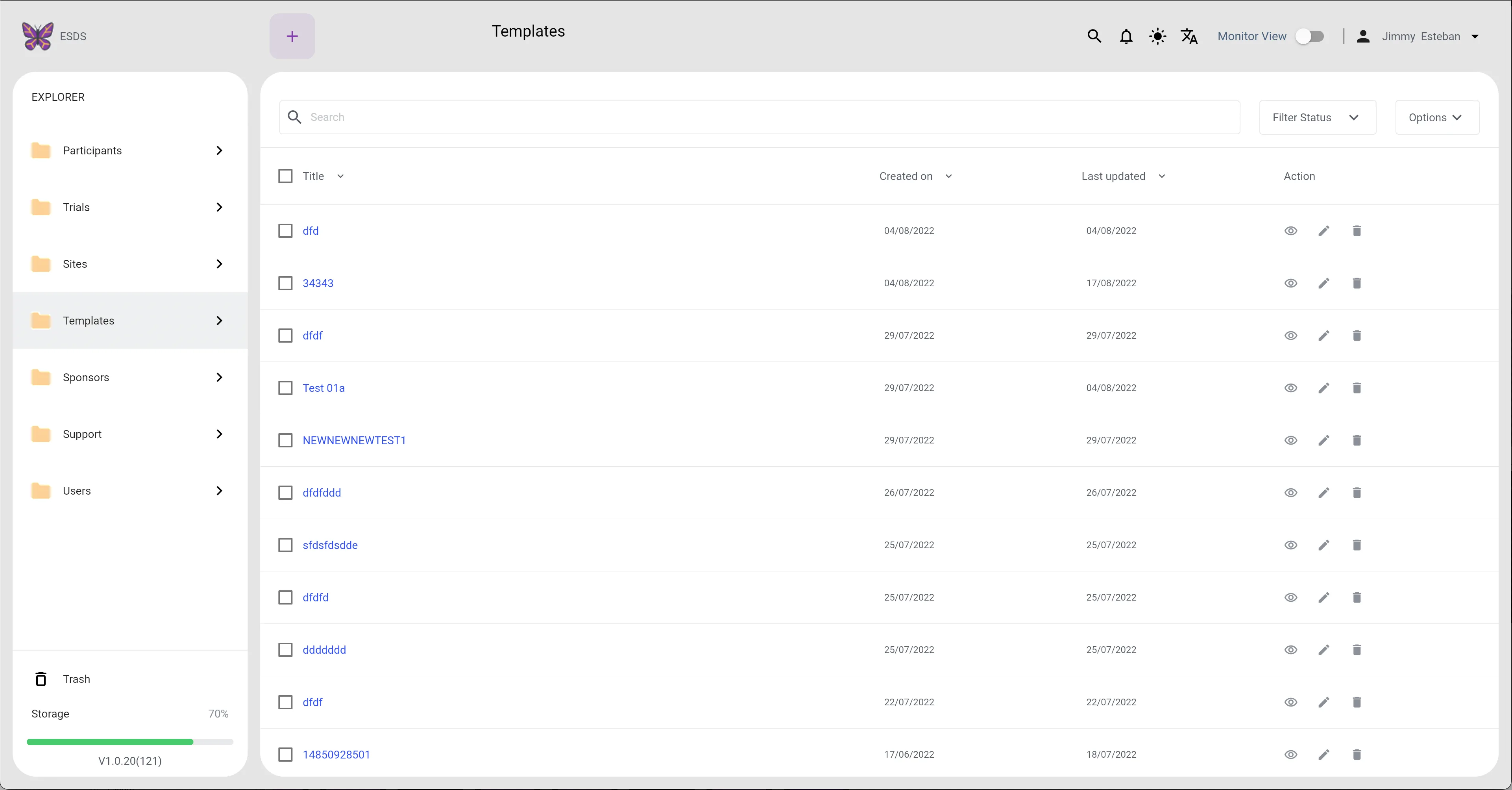 Templates (Light Mode)
